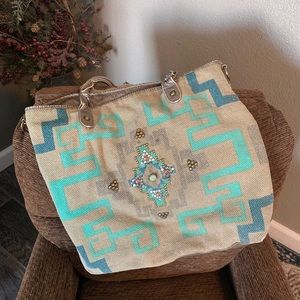 Beaded Aztec purse
